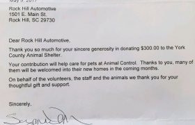 YC animal shelter letter